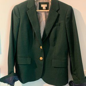 J.Crew Hunter Green Blazer (Size 2)